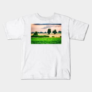 Two Trees In Wheat Field 1 Kids T-Shirt